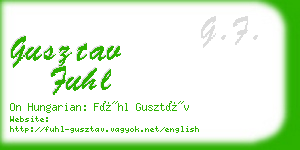 gusztav fuhl business card